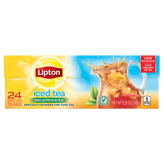 Lipton Tea Bags Family Decaffeinated; 24 Count; 12 Per Case