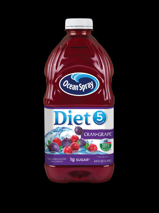 Ocean Spray Juice Diet Cranberry Grape; 64 Fluid Ounce; 8 Per Case