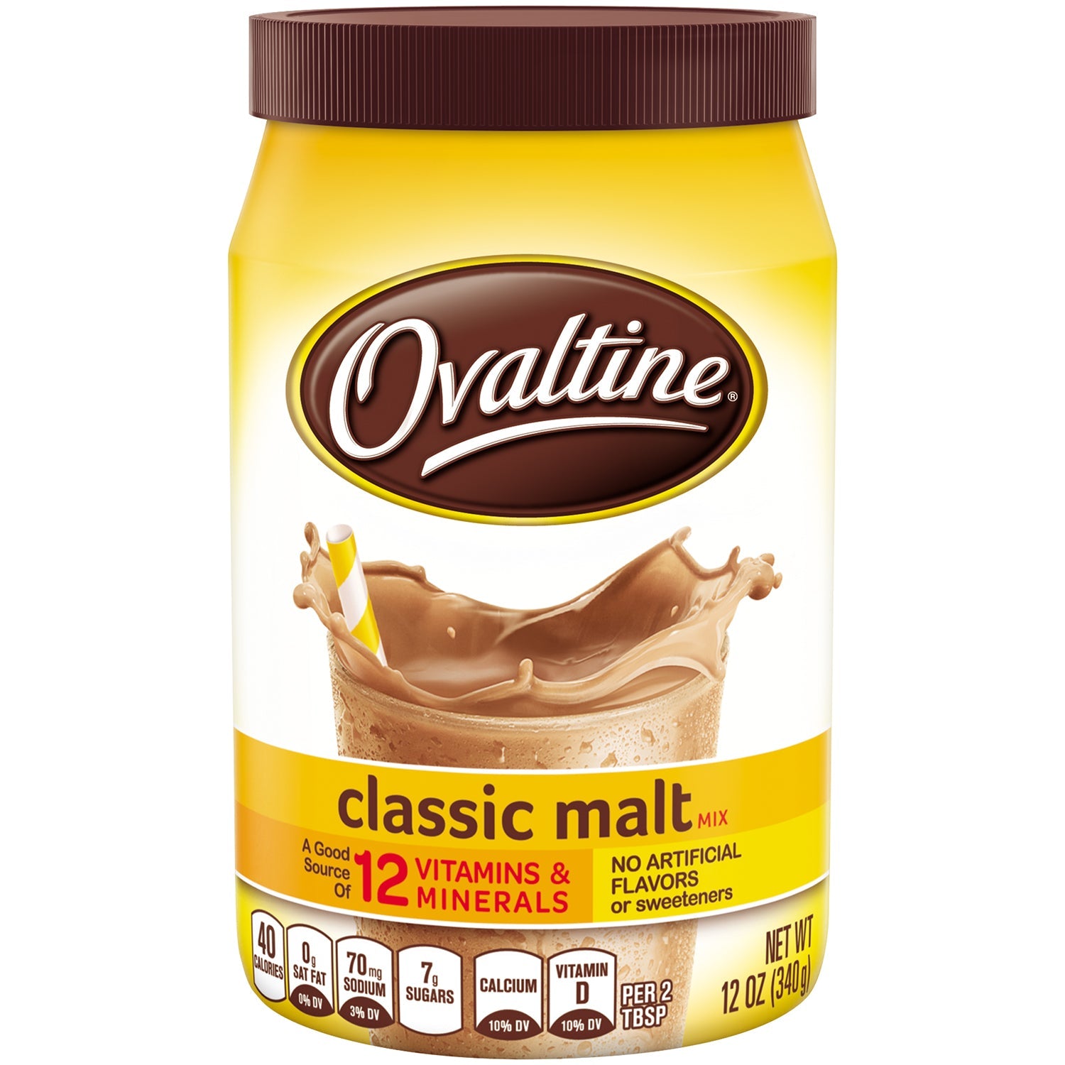 Ovaltine Novartis Ovaltine Classic Milk Flavoring Malt; 12 Ounces; 6 Per Case - High Mart Wholesale