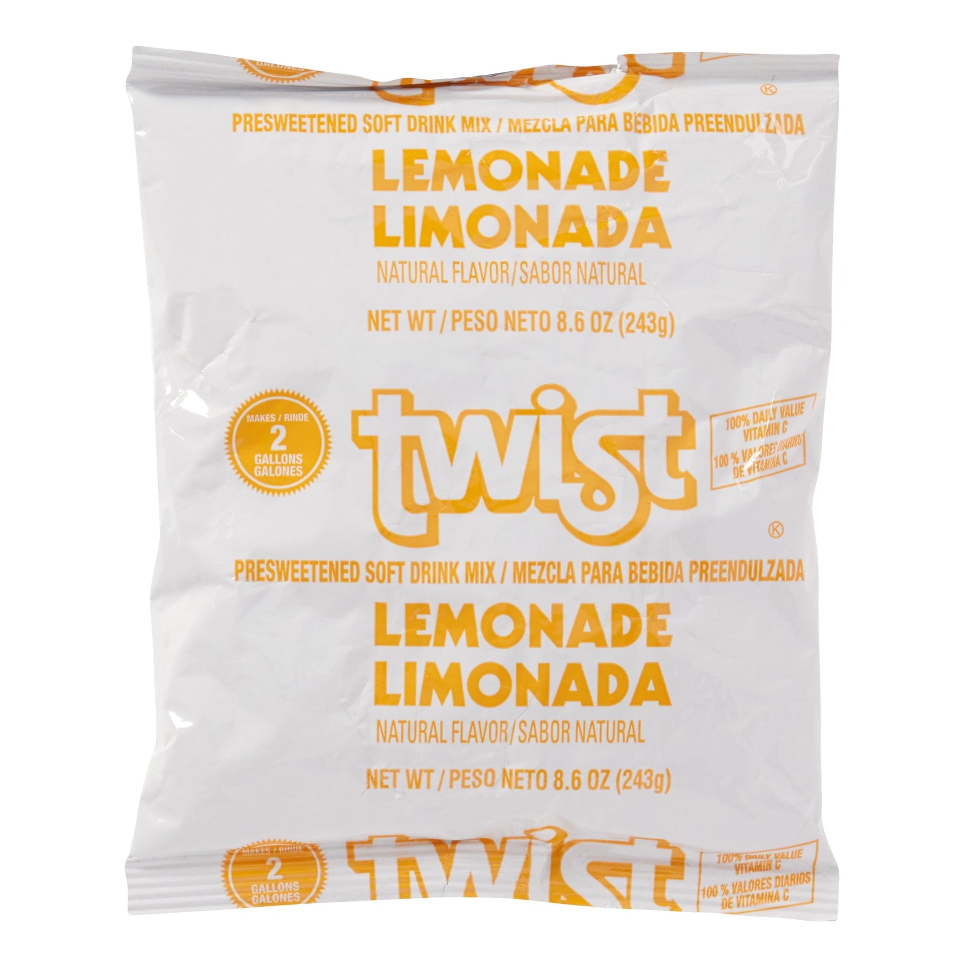 Twist Kosher; Lemonade Drink Mix; 8.6 Ounces; 12 Per Case - High Mart Wholesale