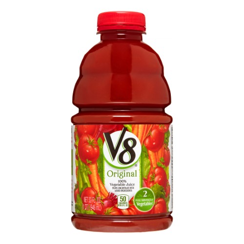 V8 Plastic Juice; 32 Fluid Ounces; 8 Per Case - High Mart Wholesale