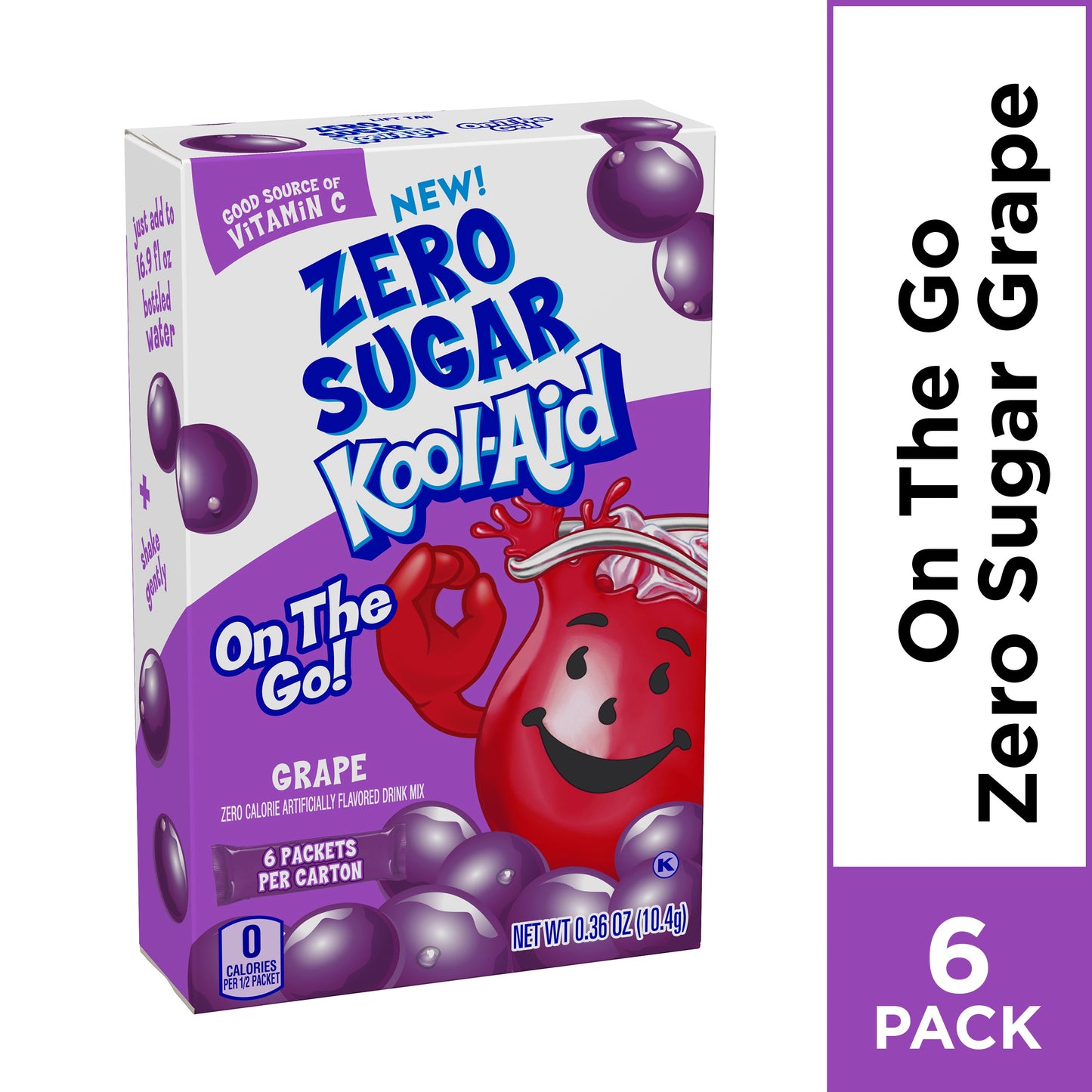 Kool-Aid On The Go Powdered Soft Drink Grape Zero Sugar; 0.36 Ounces; 12 Per Case - High Mart Wholesale