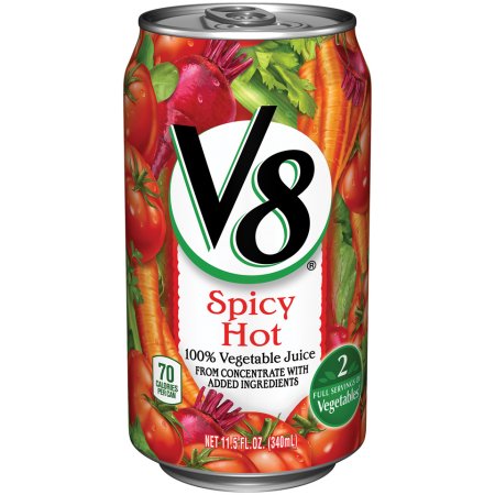 V8 Spicy Hot Vegetable Juice; 11.5 Fluid Ounces; 24 Per Case - High Mart Wholesale