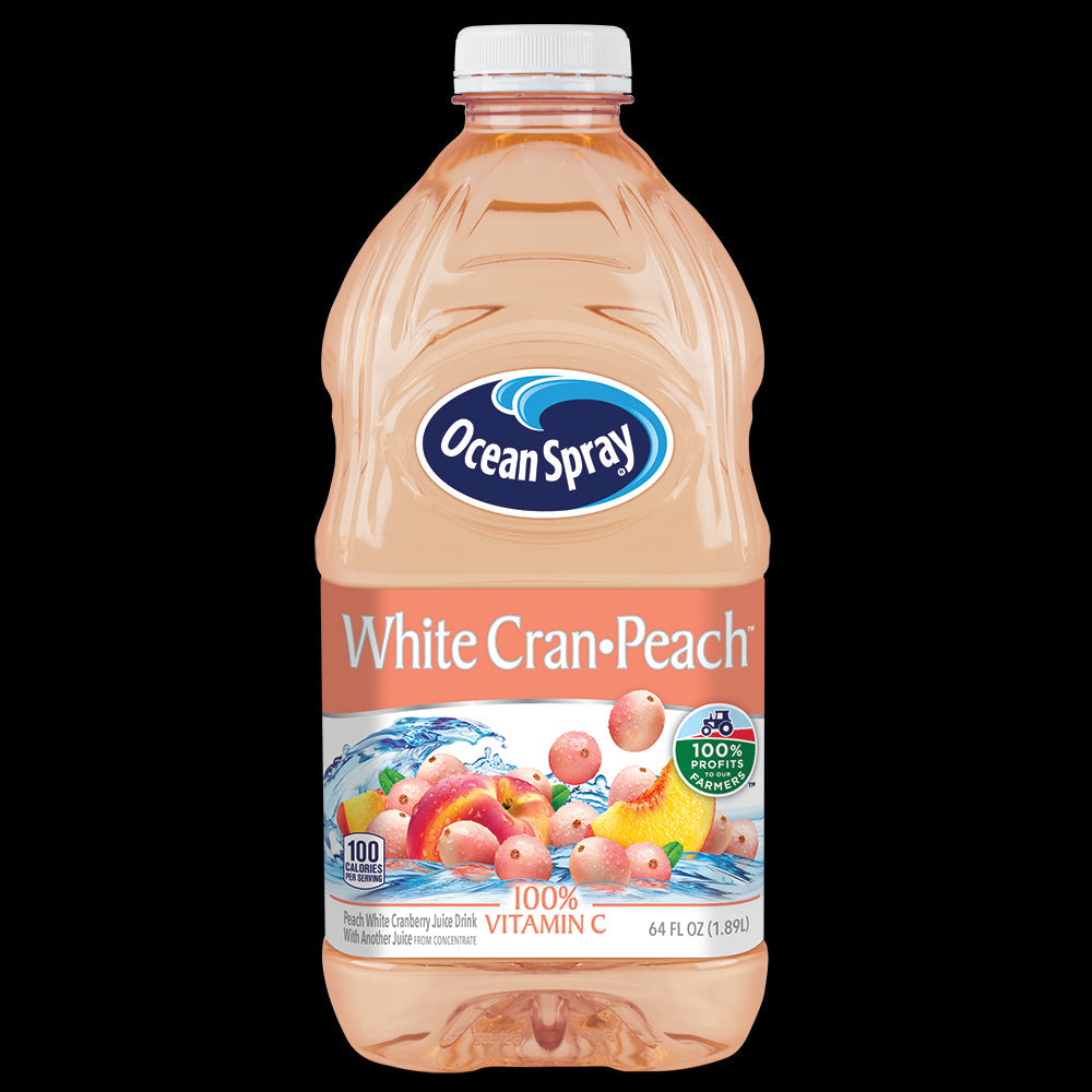 Ocean Spray White Cranberry Peach Juice; 64 Fluid Ounce; 8 Per Case