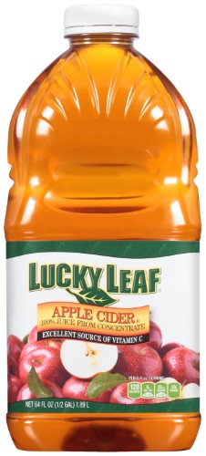 Lucky Leaf Apple Cider 100% Juice From Concentrate; 64 Fluid Ounces; 8 Per Case