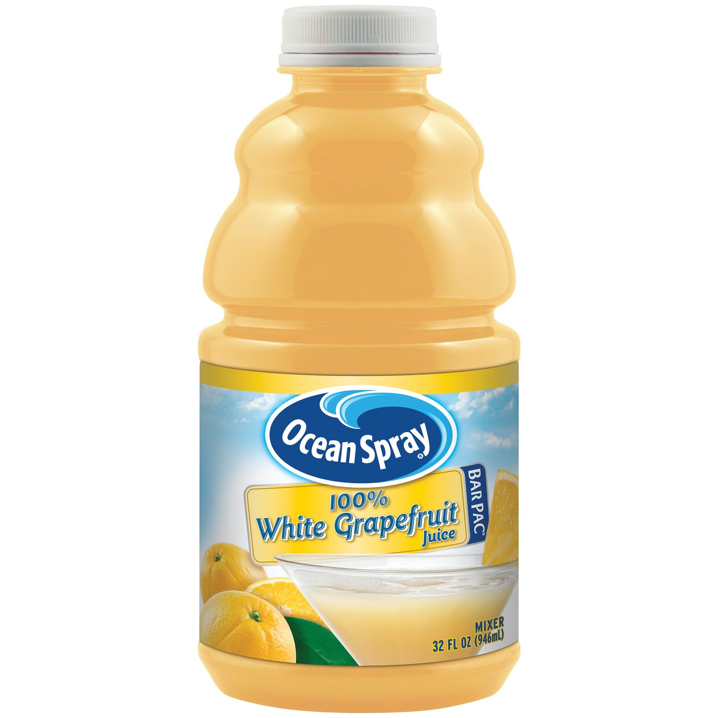 Ocean Spray White Grapefruit Juice; Kosher; 32 Fluid Ounces; 12 Per Case