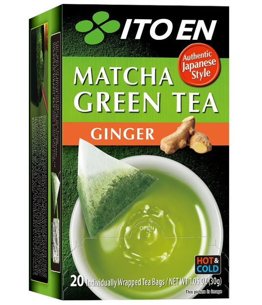 Ito En Matcha Green Tea Ginger Tea Bags; 1.05 Ounces; 8 Per Case - High Mart Wholesale
