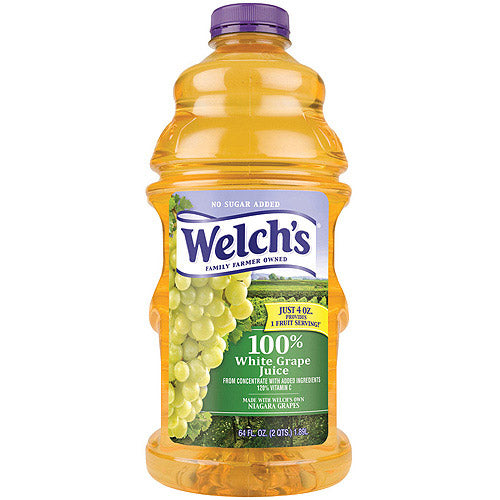 Welch's 100% White Grape Juice; 64 Fluid Ounce; 8 Per Case - High Mart Wholesale