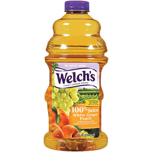 Welch's White Grape Peach Juice; 64 Fluid Ounce; 8 Per Case - High Mart Wholesale