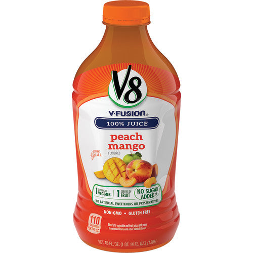 V8 Beverage Fusion Peach Mango; 46 Fluid Ounces; 6 Per Case - High Mart Wholesale