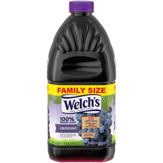 Welch's Juice Grape Purple Plastic; 96 Fluid Ounces; 6 Per Case - High Mart Wholesale