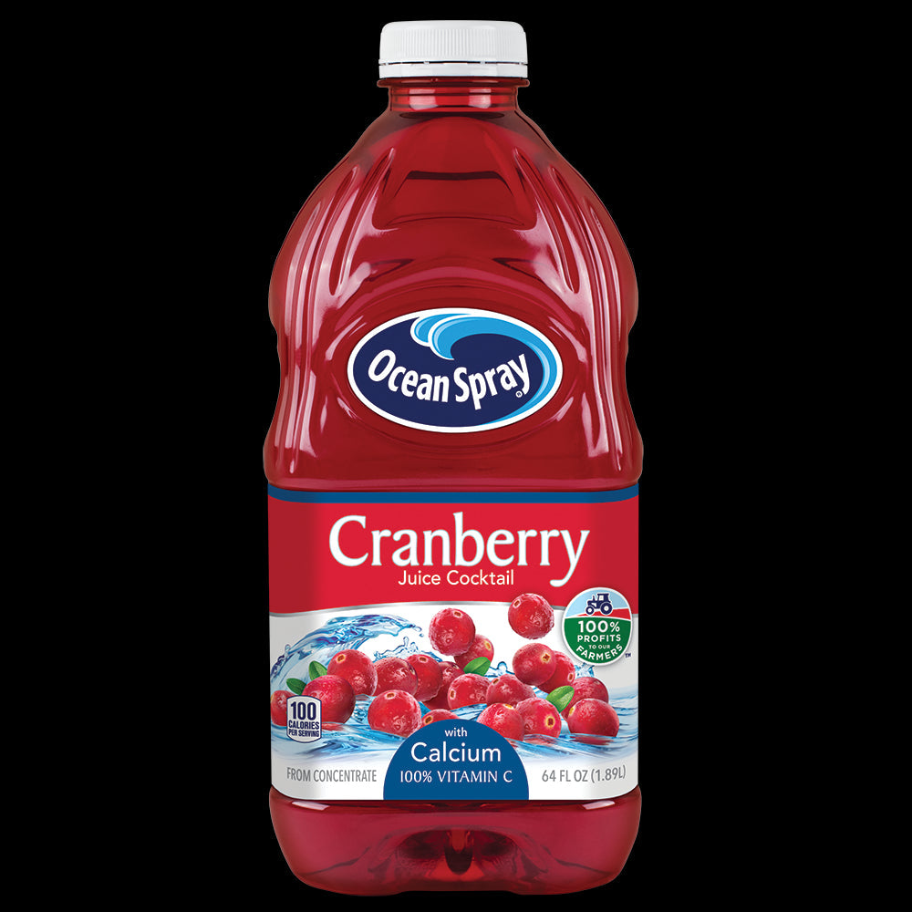 Ocean Spray Cranberry Juice Cocktail Calcium Non Round; 64 Fluid Ounce; 8 Per Case