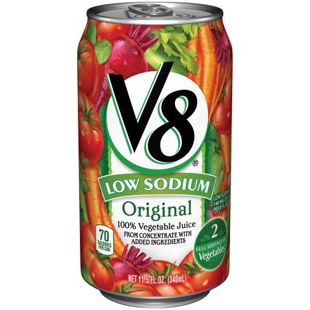 V8 Juice Vegetable Low Sodium; 11.5 Fluid Ounces; 24 Per Case - High Mart Wholesale