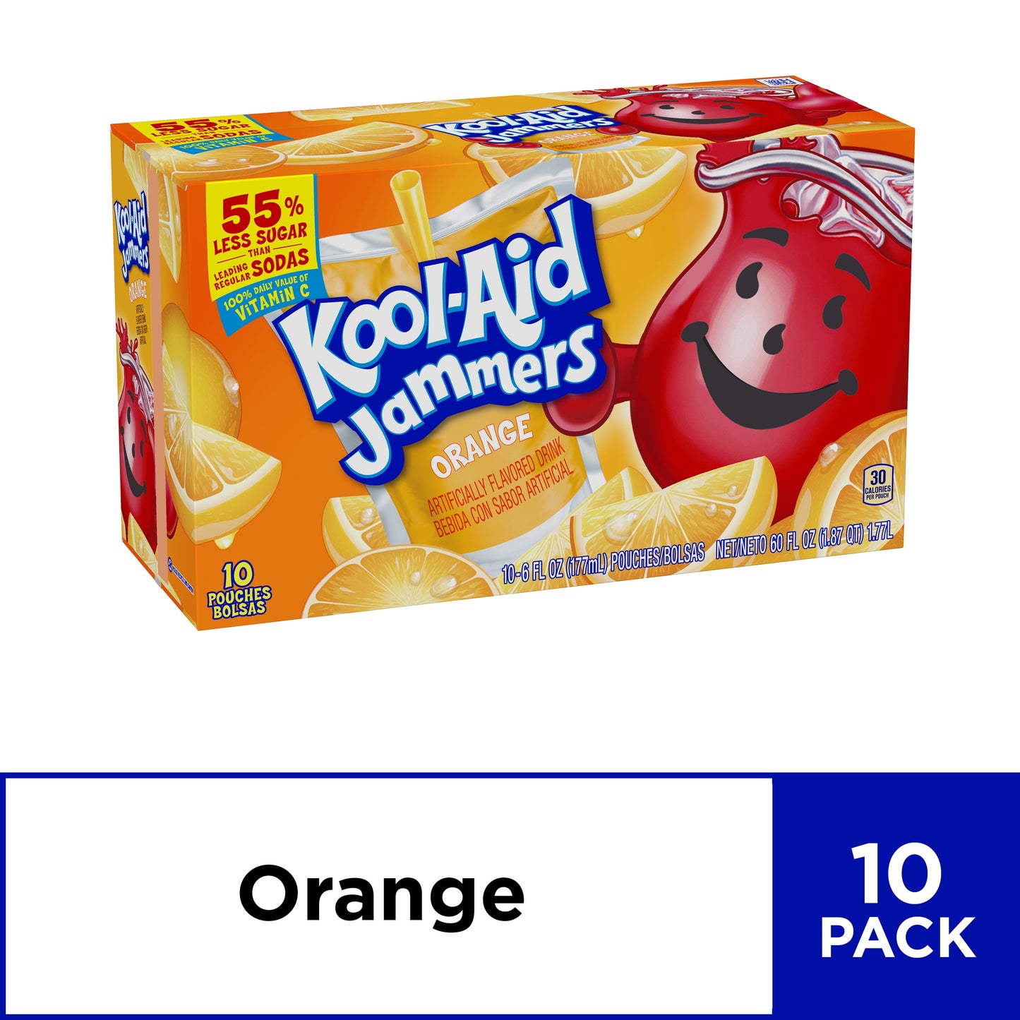 Kool-Aid Kool Aid Jammers Beverage Orange; 4 Count; 1 Per Box; 4 Per Case - High Mart Wholesale