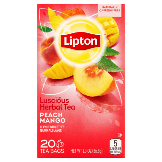 Lipton Tea Herbal Peach Mango; 20 Count; 6 Per Case