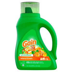 Gain Base Laundry Detergent Liquid High Suds Island Fresh Aroma Boost; 1.36 Liter; 6 Per Case