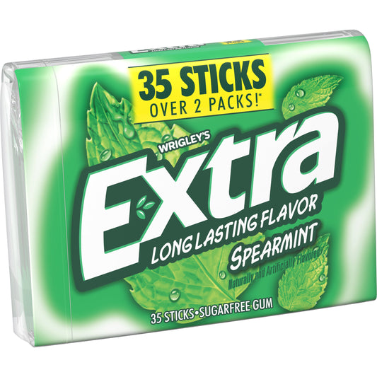 Extra Gum Spearmint; 35 Piece; 6 Per Box; 8 Per Case