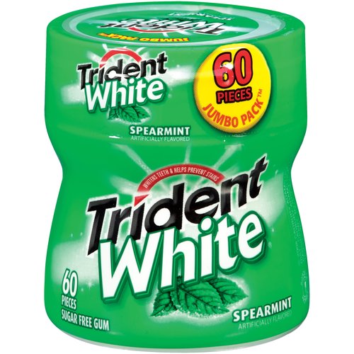 Trident White Gum Spearmint Sugar Free Fridge Pack; 60 Count; 6 Per Box; 4 Per Case