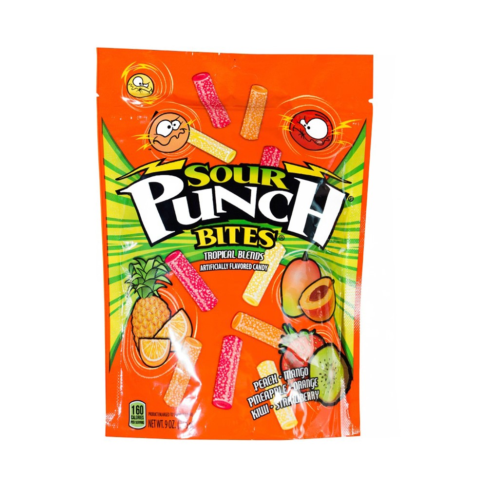 Sour Punch Assorted & Strawberry Bites Shipper; 36 Count; 1 Per Case - High Mart Wholesale