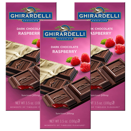 Ghirardelli Dark Chocolate With Raspberry Bar; 3.5 Ounces; 12 Per Case - High Mart Wholesale