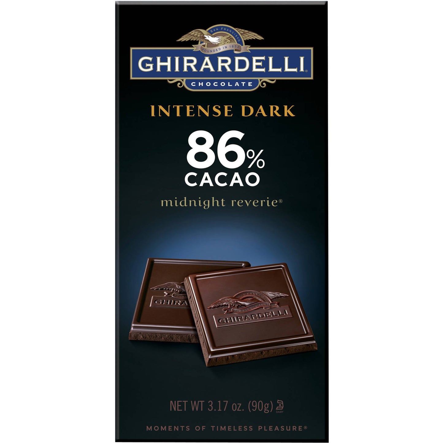 Ghirardelli Bar Midnight Reverie Intense; 3.17 Ounces; 12 Per Case - High Mart Wholesale
