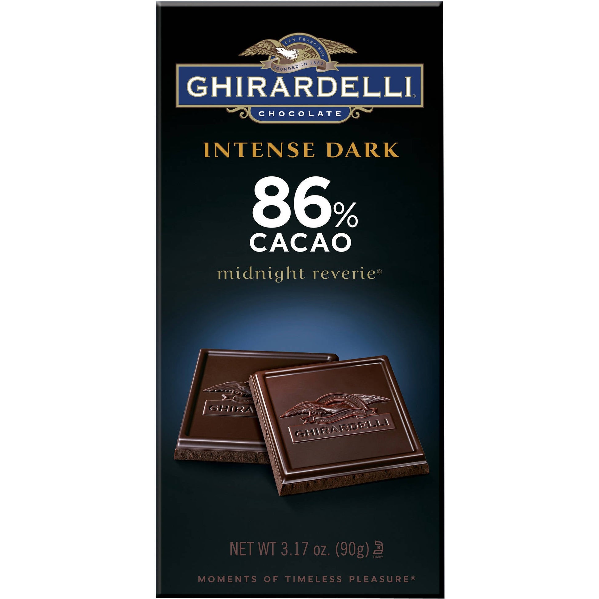 Ghirardelli Bar Midnight Reverie Intense; 3.17 Ounces; 12 Per Case - High Mart Wholesale