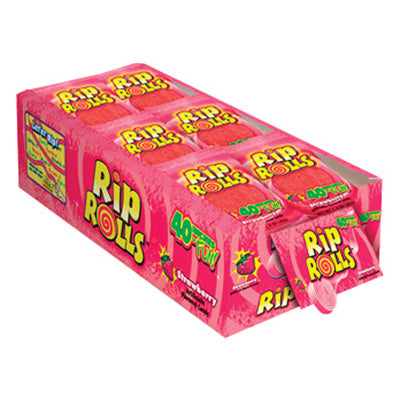 Rip Rolls Strawberry Good Count Display Carton; 1.4 Ounces; 24 Per Box; 12 Per Case