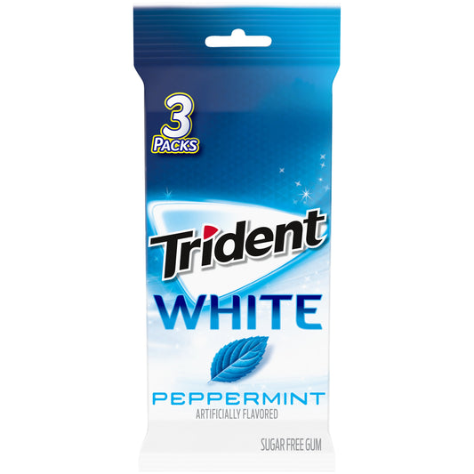 Trident Peppermint Sugar Free White Gum; 48 Count; 20 Per Case