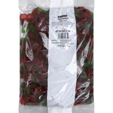 Haribo Confectionery Twin Cherries Bulk Gummi Candy; 5 Pound; 6 Per Case - High Mart Wholesale