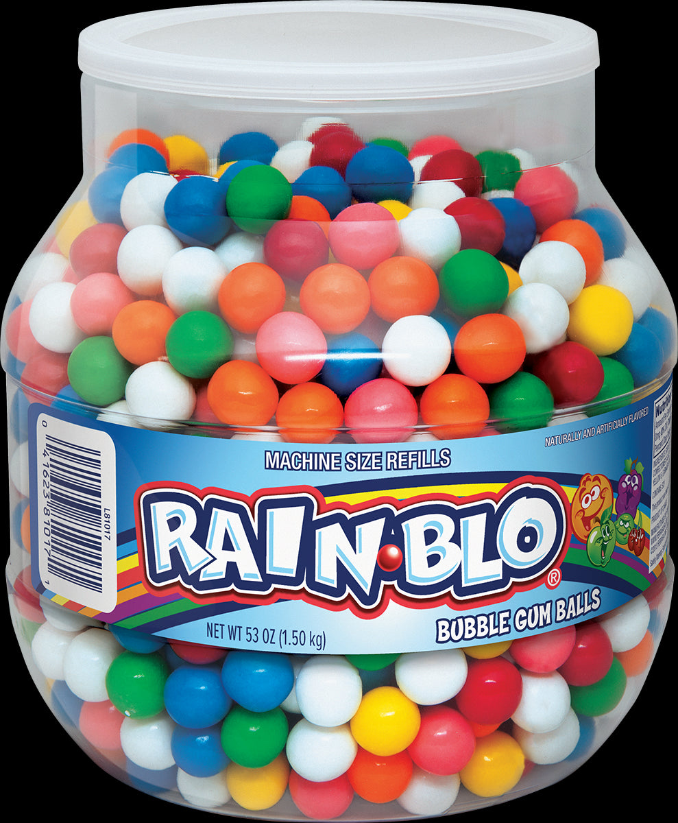 Rain-Blo Bubble Gum Balls; 53 Ounces; 6 Per Case - High Mart Wholesale