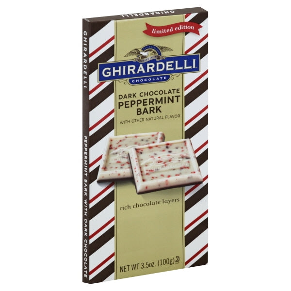 Ghirardelli Chocolate Bar Peppermint Bark With Dark Chocolate; 3.5 Ounces; 16 Per Case - High Mart Wholesale