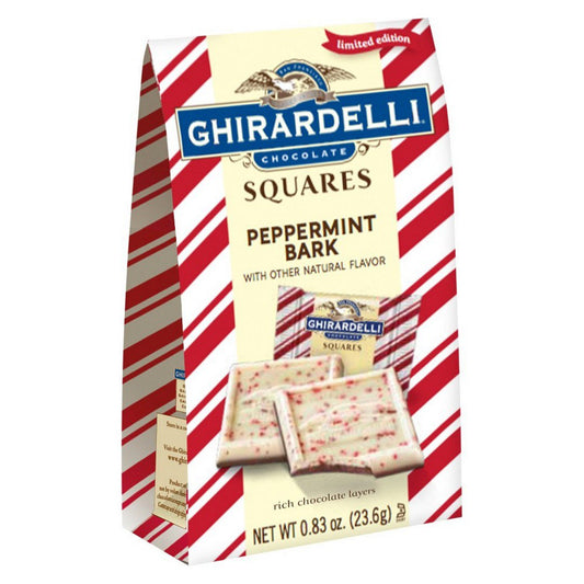 Ghirardelli Prepak Display Quickset Peppermint Bark Extra Small Squab; 0.83 Ounces; 24 Per Case - High Mart Wholesale