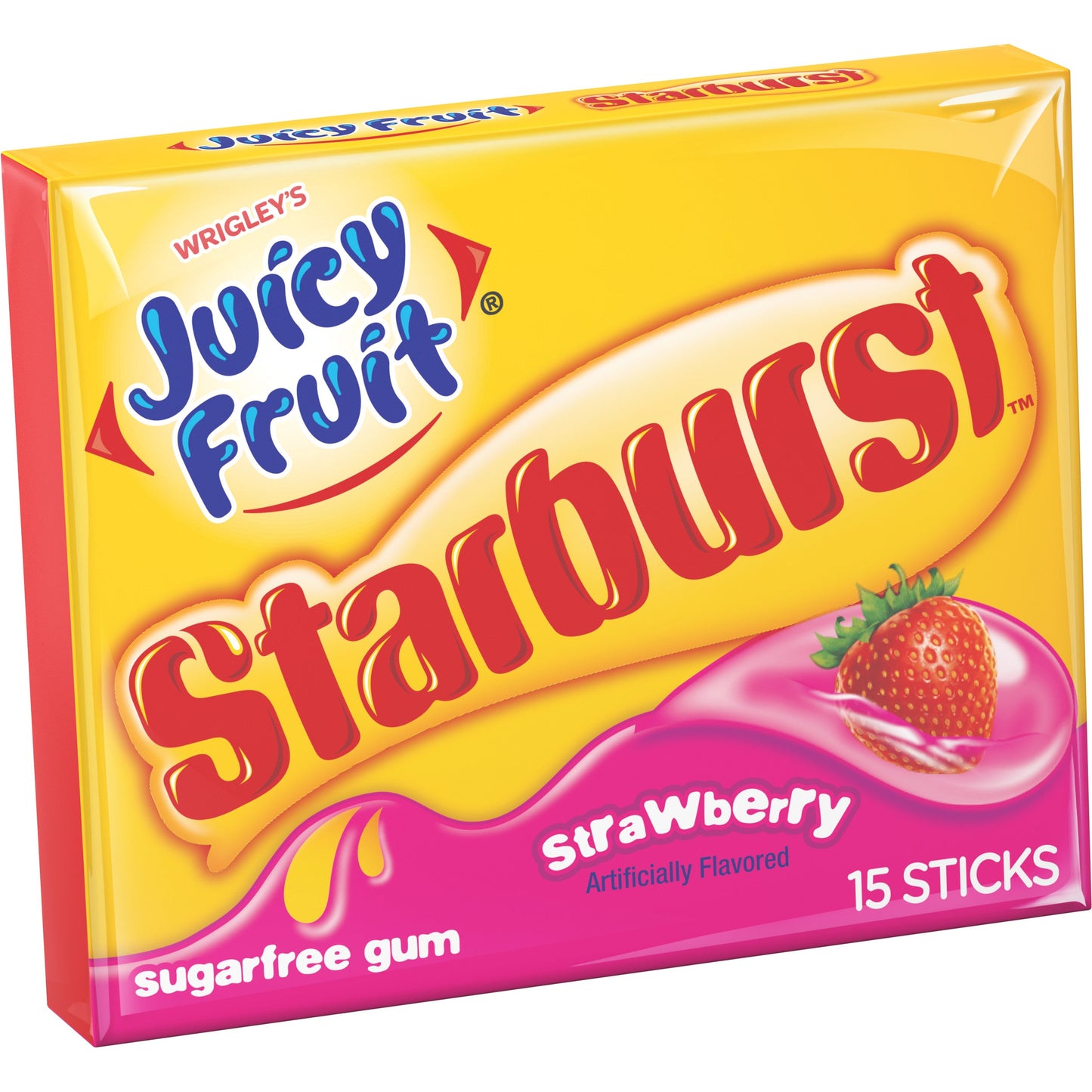 Juicy Fruit Strawberry Starburst Gum; 15 Piece; 10 Per Box; 12 Per Case