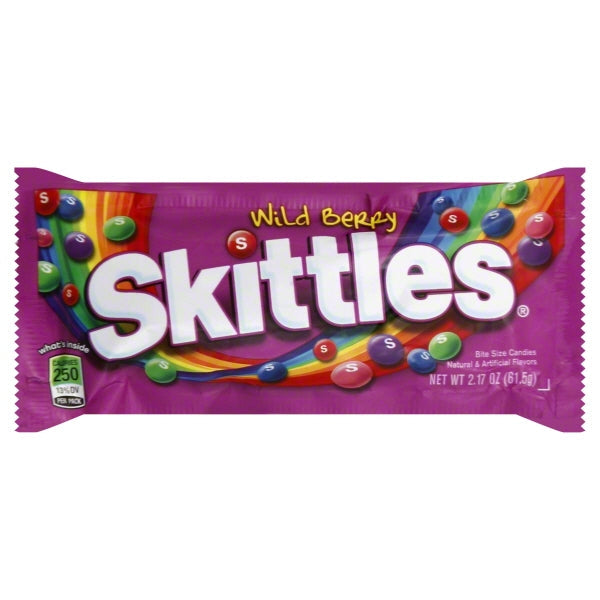 Skittles Wild Berry Candy; 2.17 Ounces; 36 Per Box; 10 Per Case