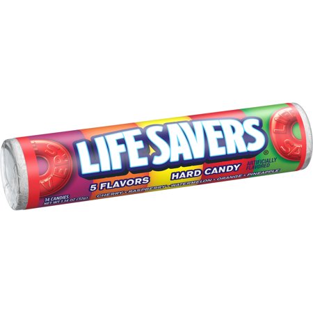 Lifesavers Five Flavor Candy Roll; 1.14 Ounces; 20 Per Box; 15 Per Case