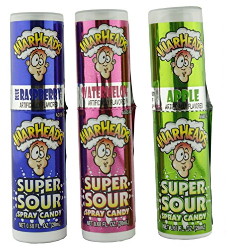 Warheads Super Sour Spray Candy; 0.68 Fluid Ounces; 12 Per Box; 24 Per Case