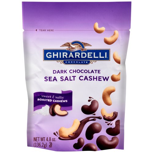 Ghirardelli Dark Chocolate Sea Salt Cashew; 4.8 Ounces; 6 Per Case - High Mart Wholesale
