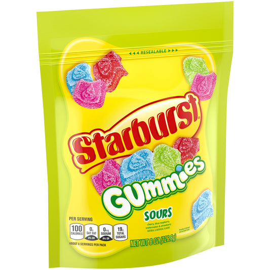 Starburst Candy Gummies Sours; 8 Ounces; 8 Per Case