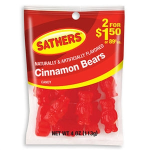 Sathers Cinnamon Bears; 4.25 Ounces; 12 Per Case - High Mart Wholesale