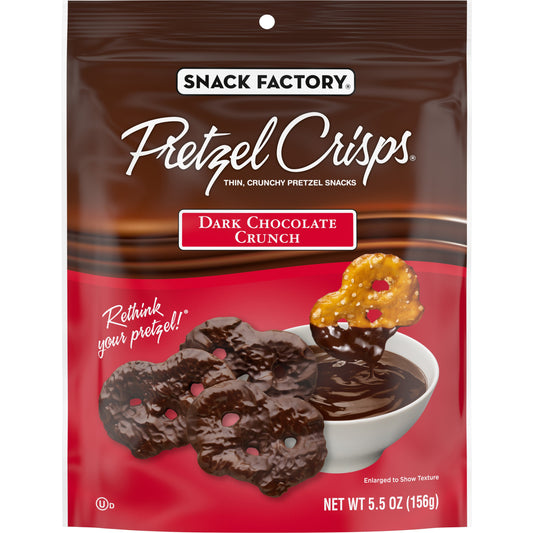 Snack Factory Pretzel Crisps Dark Chocolate; 5.5 Ounce; 12 Per Case - High Mart Wholesale