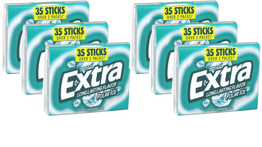 Extra Gum Polar Ice; 35 Piece; 6 Per Box; 8 Per Case