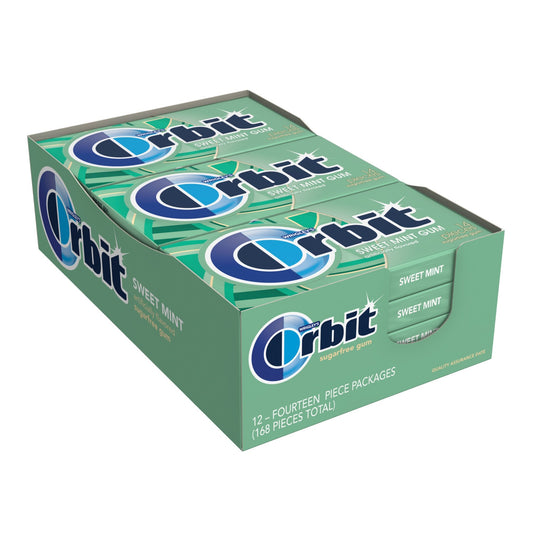 Orbit Sweet Mint Gum; 14 Piece; 12 Per Box; 12 Per Case