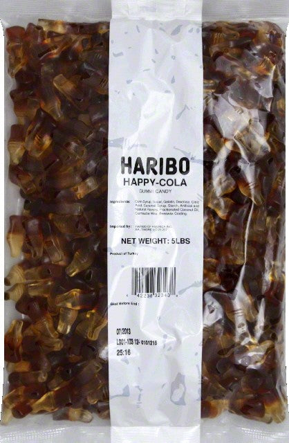 Haribo Confectionery Happy Cola Bulk Gummi Candy; 5 Pound; 6 Per Case - High Mart Wholesale