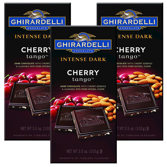 Ghirardelli Chocolate Bar Cherry Tango Intense Dark; 3.5 Ounces; 12 Per Case - High Mart Wholesale