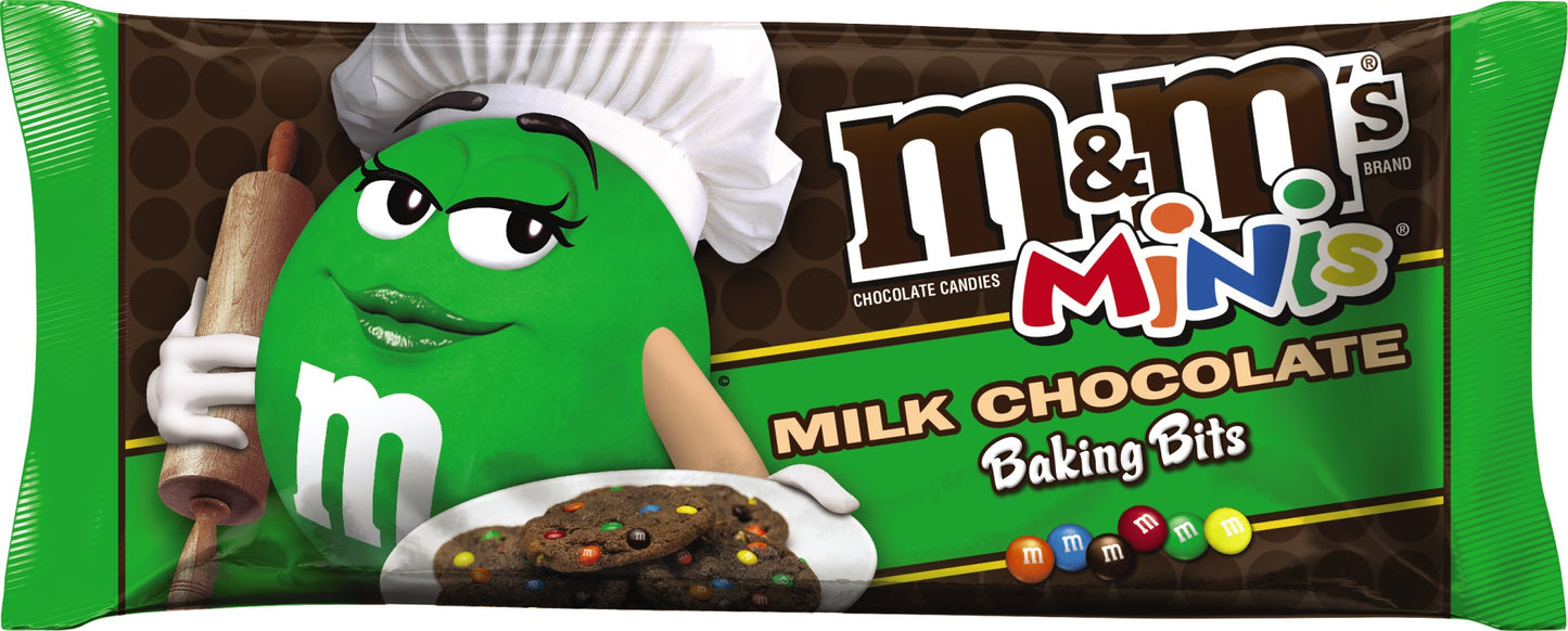 M&M's Milk Chocolate Mini Baking Bits; 10 Ounces; 18 Per Case