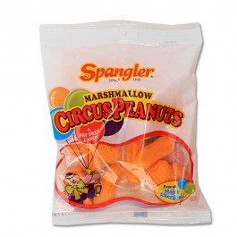 Spangler Marshmallow Circus Peanuts Regular Peg Bag; 5 Ounces; 12 Per Case