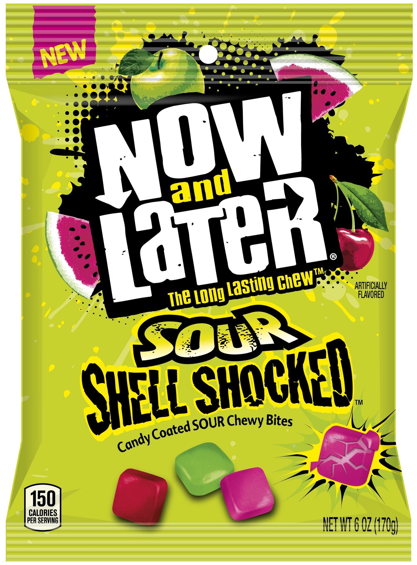 Now & Later Shell Shocked Sour; 6 Ounces; 12 Per Case - High Mart Wholesale