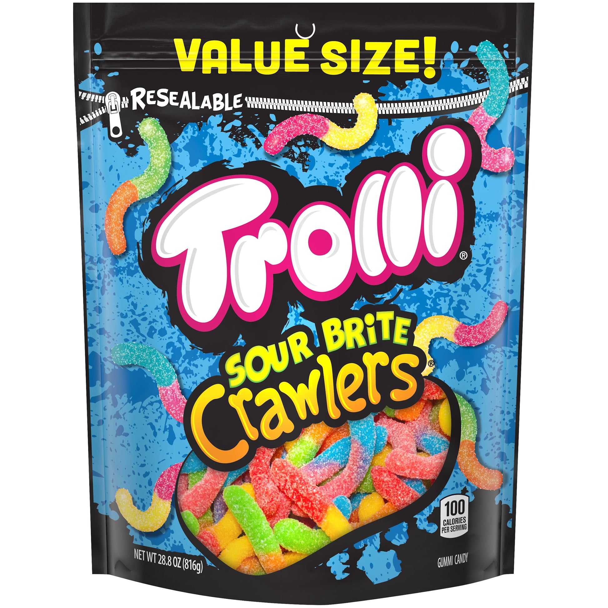 Trolli Resealable Sour Brite Crawlers; 28.8 Ounces; 6 Per Case - High Mart Wholesale