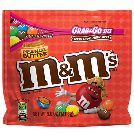 M&M's Peanut Butter Stand Up Pouch; 5 Ounces; 8 Per Case