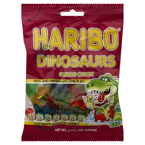 Haribo Dinosaurs Gummi Candy; 5 Ounce; 12 Per Case - High Mart Wholesale